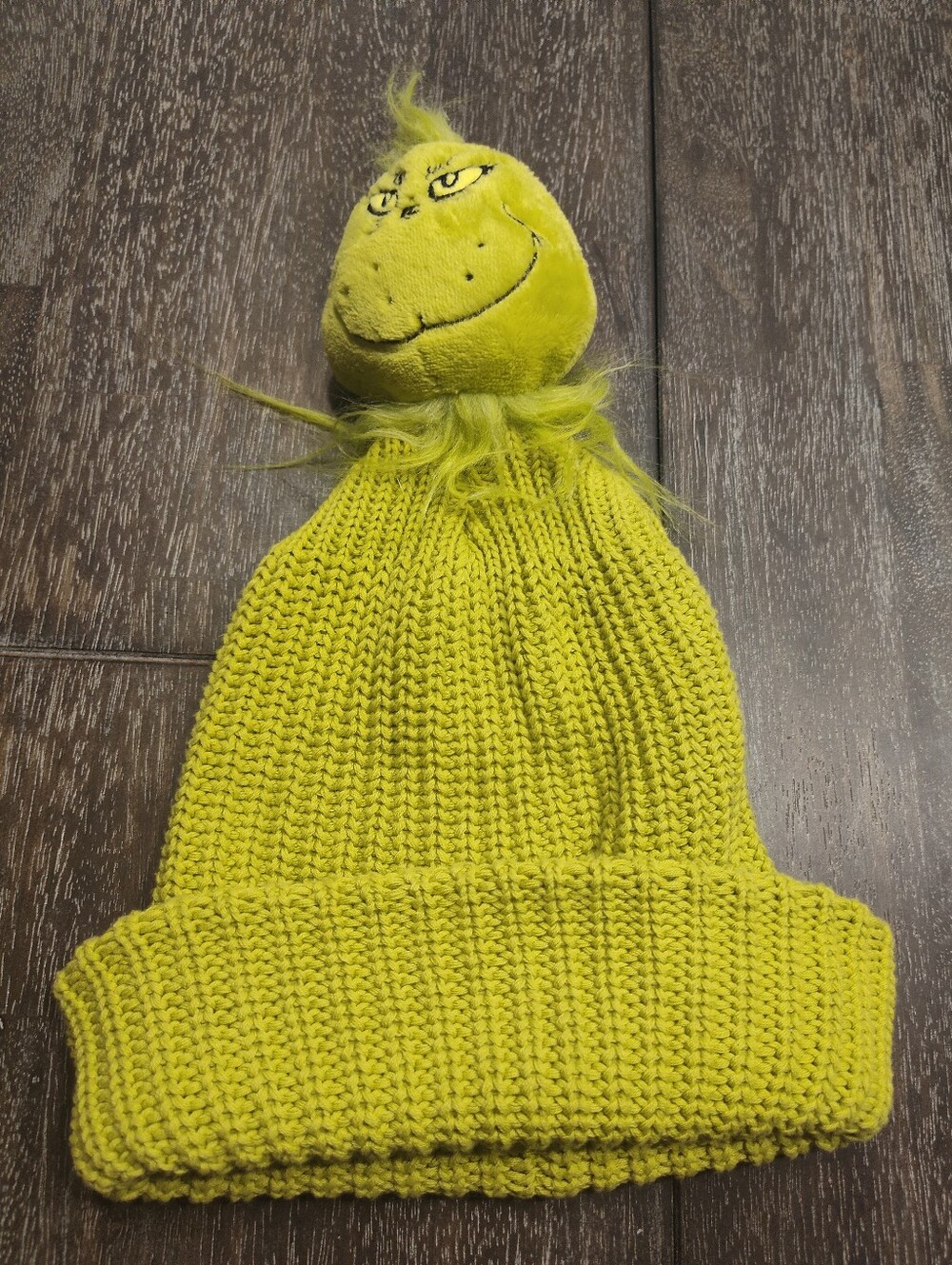 Grinch Embroidered Stocking  Pompom Beanie By Department 56